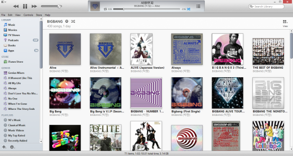 71 albums, 1:02:10:31 total time (1 day), 3.14 GB